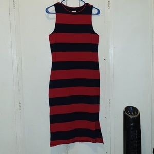 Red and Navy Blue Dress